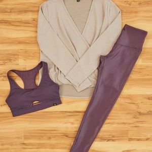 Ellie purple faux leather set